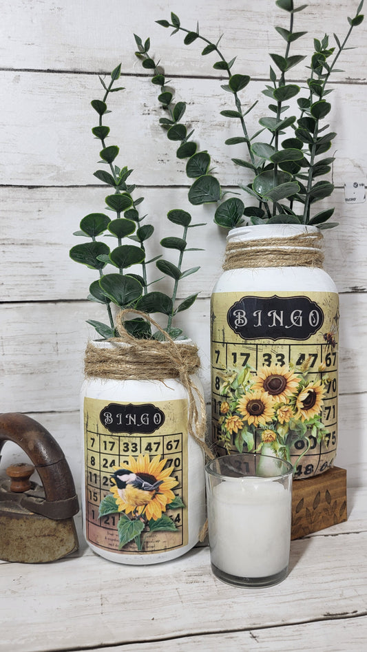 Decoupage Tissue Paper Bingo Cards