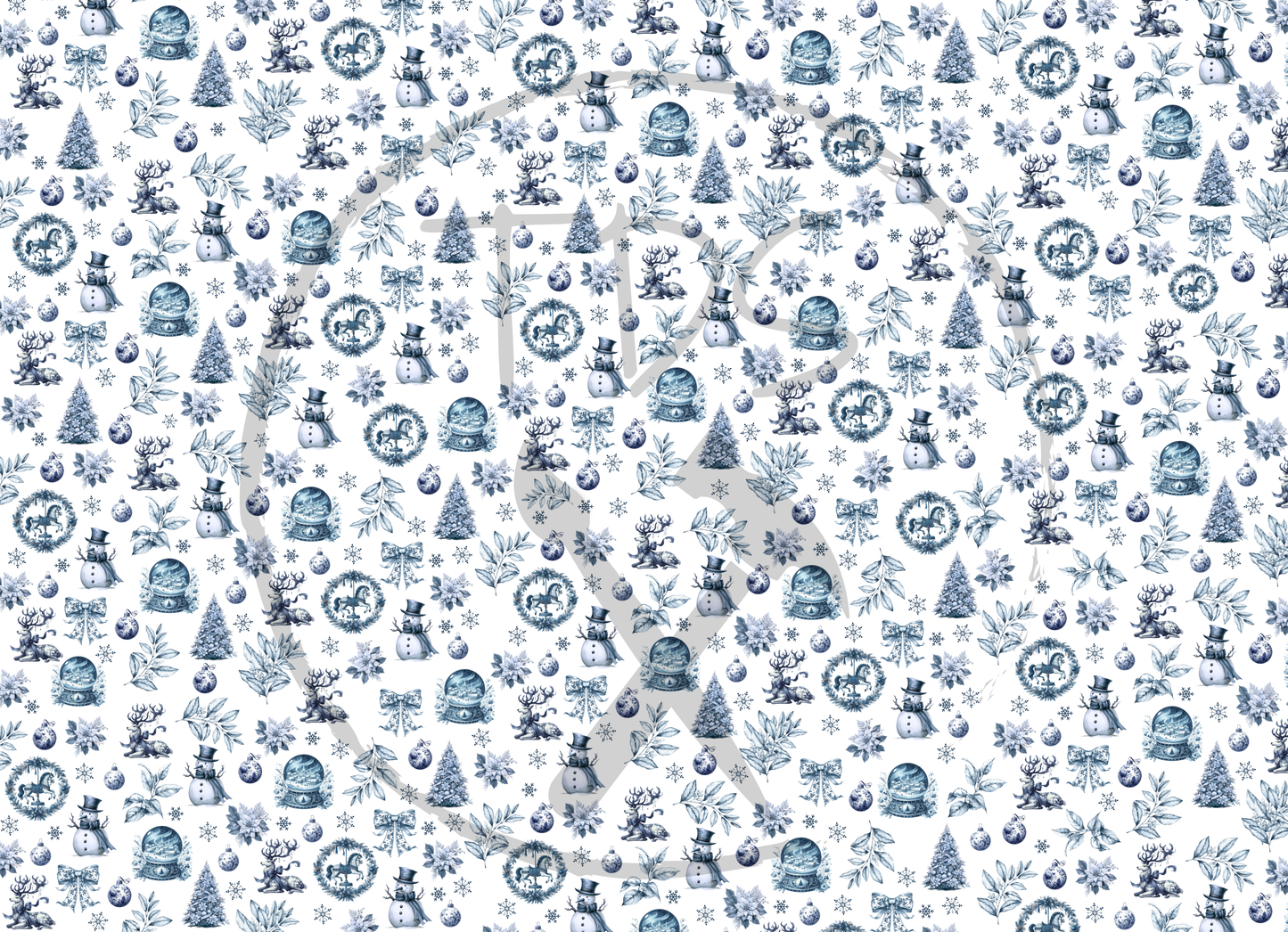 Decoupage Tissue Paper Blue Toile