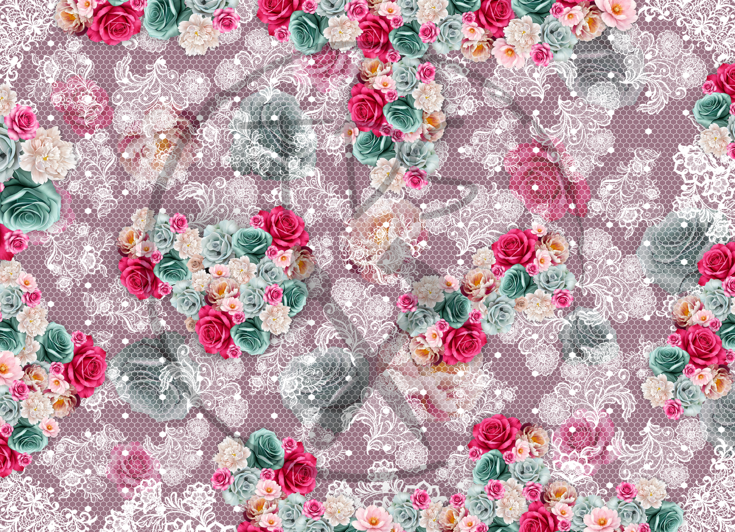 Decoupage Tissue paper Laced in Florals