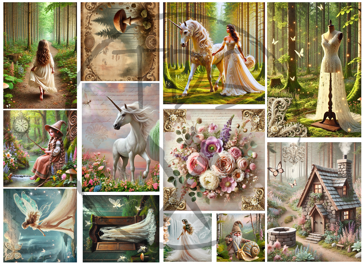 Decoupage Tissue Paper Land of Enchantment