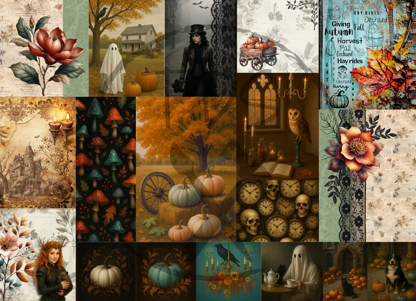 Decoupage Tissue Paper Moody Fall