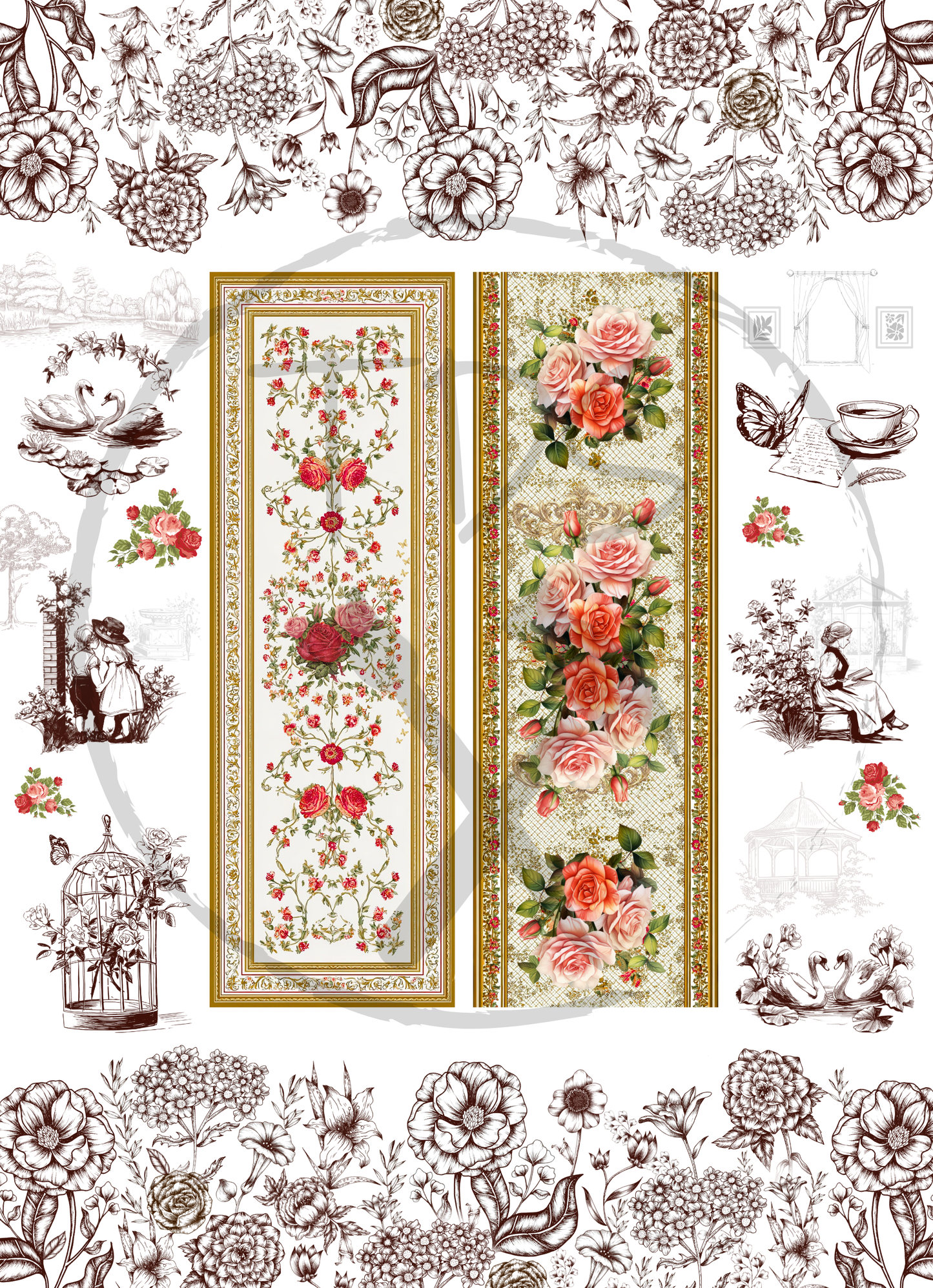 Decoupage Tissue Paper Secret Garden