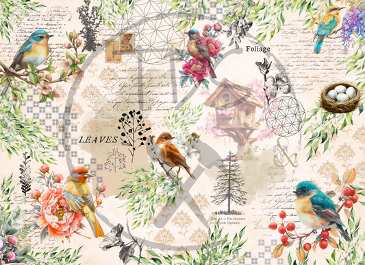 Decoupage Tissue Paper Avian Botanicals
