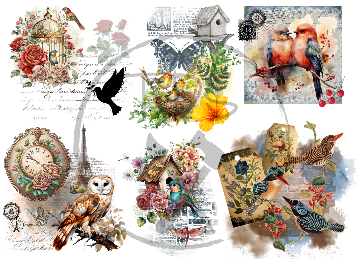 Decoupage Tissue Paper Avian News