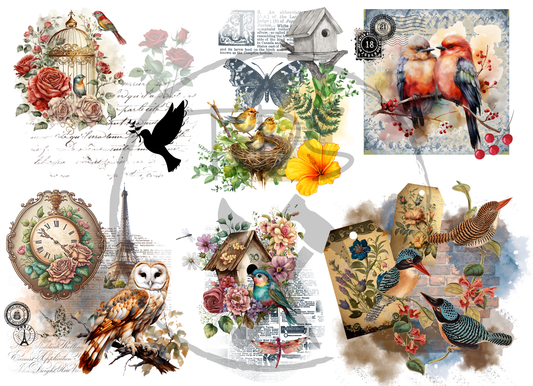 Decoupage Tissue Paper Avian News