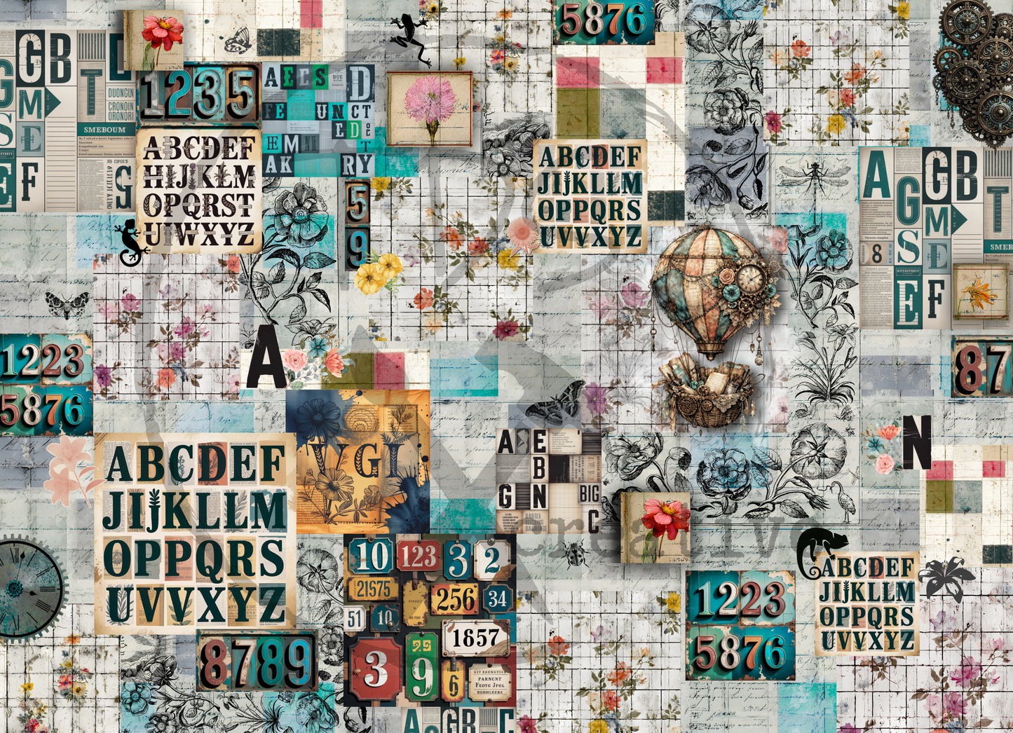 Decoupage Tissue Paper Eclectic Grunge