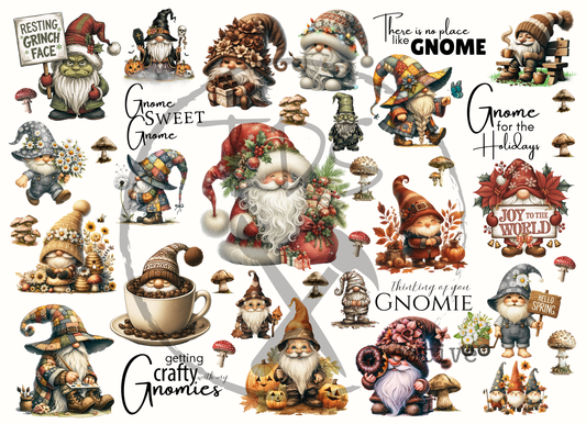 Decoupage Tissue Paper Gnomes for all season