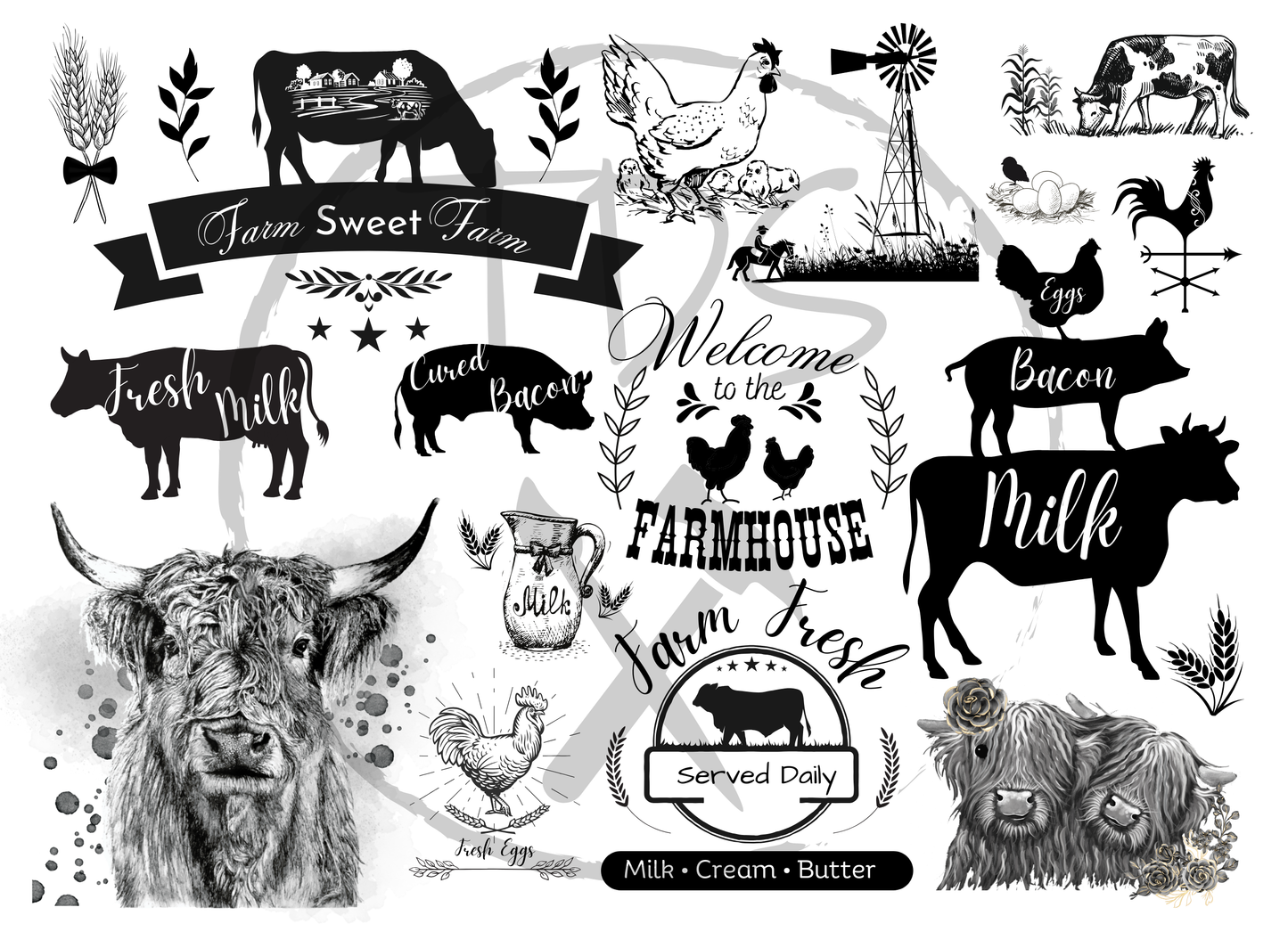 Decoupage Tissue Paper Life on The Farm