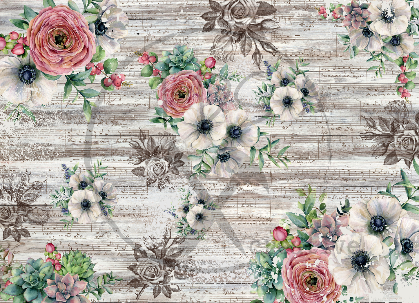 Decoupage Tissue Paper Pretty Paloma