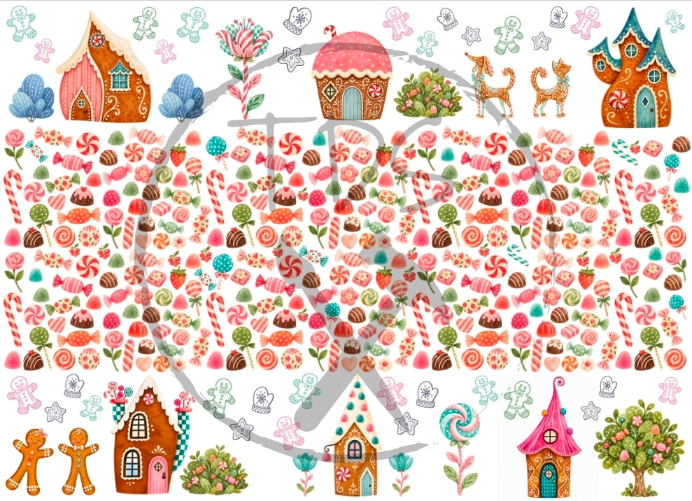 Decoupage Tissue Paper Whimsy Bread Lane