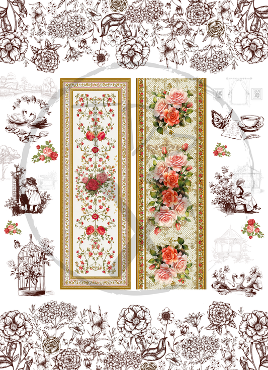 Decoupage Tissue Paper Secret Garden