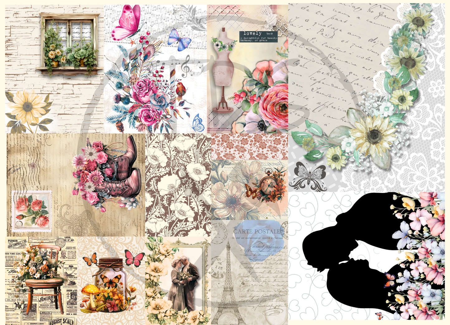Decoupage Tissue Paper Shabby Mashups