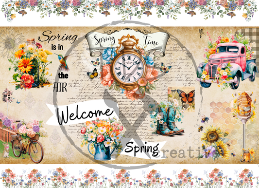 Decoupage Tissue Paper Spring is in the AIR