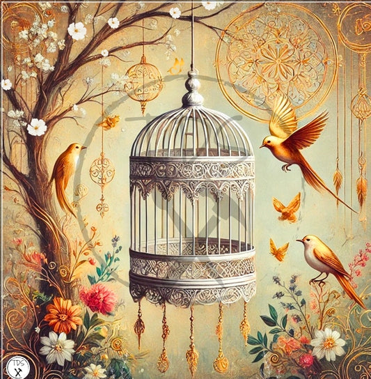 Golden Aviary (2 Decorative Napkins)